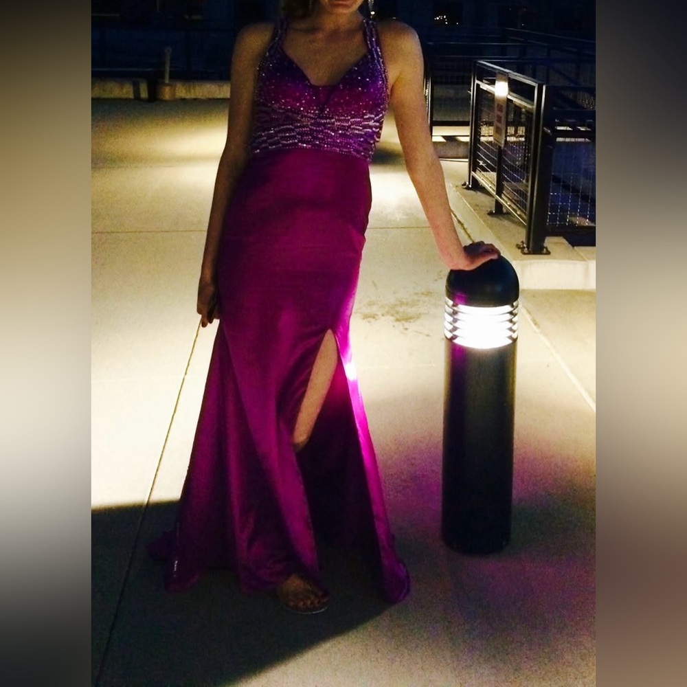 Elegant Purple Evening Gown